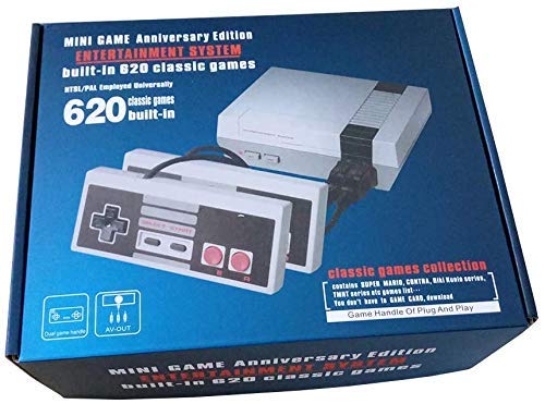 OMKARSY GAME CONSOLE CLASSIC EDITION BUILT 620 GAMES 2 CONTROLLERS 8 BIT - Like New