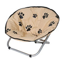 Etna Foldable Pet Bed Elevated Dog Cat Bed Round Paw Print Portable B08TL5WGQB - Brand New