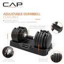 CAP BARBELL ADJUSTABELL ADJUSTABLE ROUND DUMBBELL WEIGHTS - BLACK - Like New