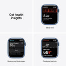For Parts: APPLE WATCH SERIES 7 GPS 45 BLUE ALUMINUM MKN83LL/A CRACKED SCREEN/LCD