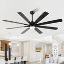 CJOY 84 Inch Ceiling Fan with Lights 8-Blade Reversible DC Motor DC1131-8B/84 - Like New