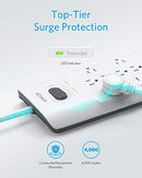 ANKER POWER STRIP SURGE PROTECTOR 12 OUTLETS 3 USB-A 4000 JOULES A2762 - WHITE - Like New