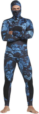 NATALY OSMANN MAN SPEARFISHING PREMIUM CAMOUFLAGE 3MM SIZE: MEN 3XL - BLUE CAMO - Like New
