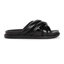 1200164 MUK LUKS WOMEN'S TIDAL WAVE SANDALS BLACK SIZE 8 - Like New