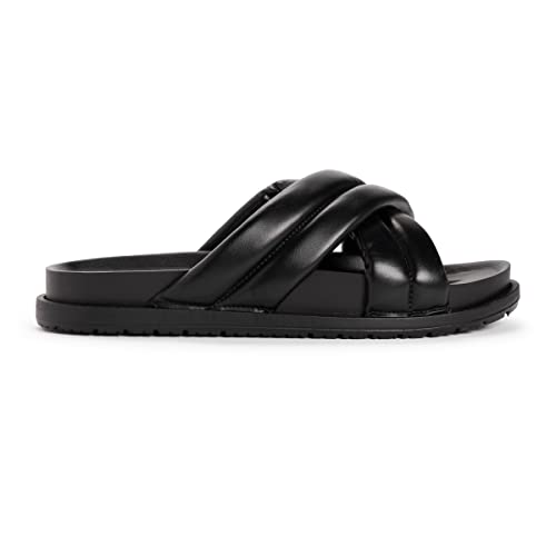 1200164 MUK LUKS WOMEN'S TIDAL WAVE SANDALS BLACK SIZE 8 - Like New