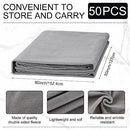 Macarrie 50 Pieces Soft Fleece Blankets 50 X 60 Inches Cozy Fleece - Gray - Brand New