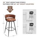 BV Bar Height Bar Stools Set of 2, 30 inch Seat Height Bar Stools, 180° Swivel - Like New