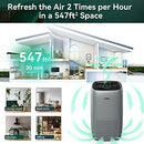 YIOU AIR PURIFIER FOR HOME ROOM UP TO 547FT² H13 TRUE HEPA FILTER - GRAY - Like New