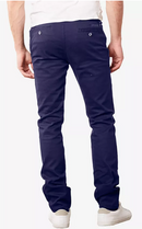 GALAXY BY HARVIC MEN'S COTTON SLIM FIT CASUAL STRETCH PANTS - SIZE: 32X32 - NAVY - Brand New