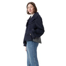 MD-30247001 DEE OCLEPPO WOMEN'S HALLIE CROPPED TRENCH COAT WOMEN XS NAVY - Like New