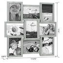 Malden International 5x7 9-Opening Dimensional Collage Photo Wall Frame Graywash - Brand New