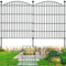 RICHMEN 10 PANELS GARDEN FENCE DOG FENCE OUTDOOR, 32IN H X 23.6FT - BLACK - Like New