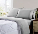 KATHY IRELAND HOME ULTA SOFT COOL MAX 6PC SOLID MICROFIBER KING SHEET LIGHT GRAY - Like New