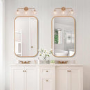 DURENT LIGHTING GOLD BATHROOM LIGHT FIXTURE, 3 LIGHT VANITY LIGHTS - GOLD - Like New