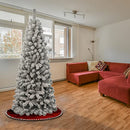 NATIONAL TREE COMPANY FIRST TRADITIONS ACACIA FLOCKED MEDIUM TREE 6 FT - WHITE - Brand New