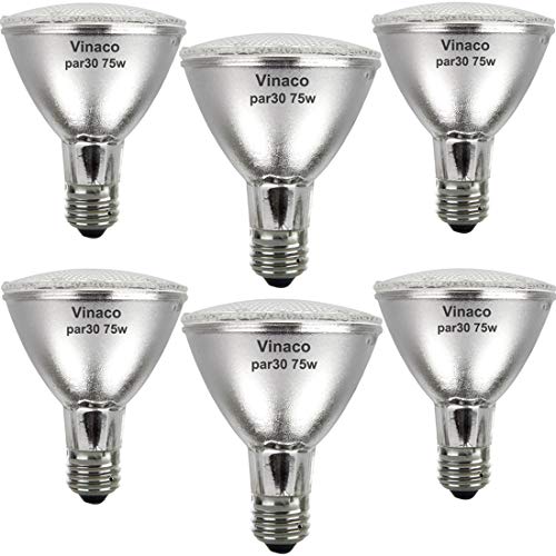 VINACO PAR30 FLOOD LIGHT 75W 6 PACK HIGH BRIGHTNESS 1000LM - WARM WHITE - Like New