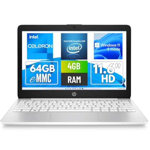 HP Stream Laptop 11.6" HD N4120 4GB 64GB eMMC Windows 11 White - Like New