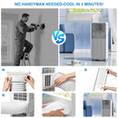 EDENDIRECT 14,000 BTU PORTABLE AIR CONDITIONER, NTE-A027G-10C - WHITE/GRAY - Like New