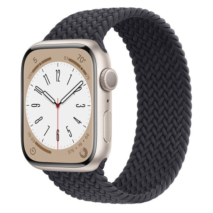 APPLE WATCH 45MM BRAIDED SOLO LOOP MPCY3AM/A SIZE 4 MIDNIGHT - Brand New