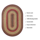Homespice Oval Jute Braided Rugs, 27" x 45", Cider Barn, X003FHURXL - NEW - Brand New