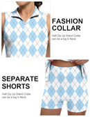 GGOV DRESSES WITH SHORTS INNER POCKET SLEEVELESS SIZE S - XBLUE ARGYLE - Like New