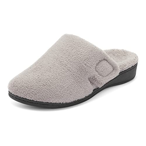 10000148051 VIONIC WOMEN'S INDULGE GEMMA SLIPPER - LIGHT GRAY - SIZE 9 Like New