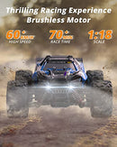 KIDOMO 1:18 SCALE BRUSHLESS RC CAR - 60KM/H ALL TERRAIN HIGH-SPEED - RED/BLUE - Like New