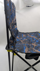 Guzze Folding Camping Chair Blue/Black/Brown - Brand New