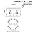 Joakim 2-Light Flush Mount Ceiling Light 11.8"X 8" Black 960 Lumens - NEW - Brand New