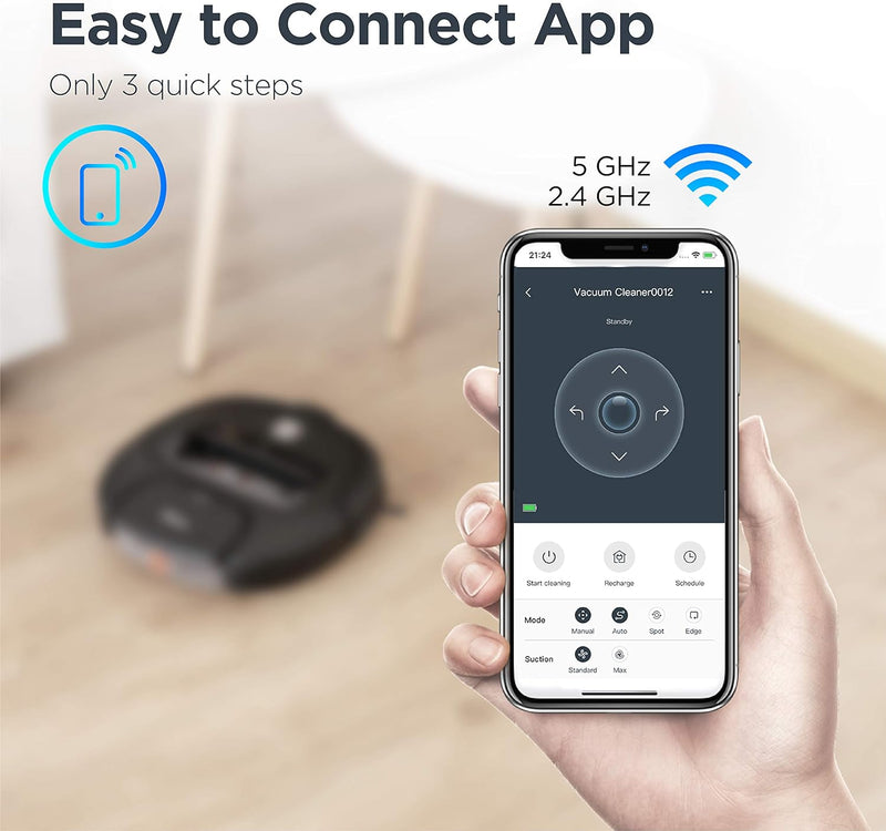Eureka Groove Robot Vacuum Cleaner, NER300 - Black - Scratch & Dent