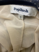 POPILUSH SHAPEWEAR ALL-LACE HOURGLASS CORSET SLIT MIDI DRESS - SMALL - BLACK - Brand New