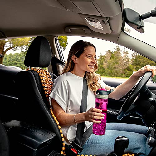 ZONETECH WOOD BEADED SEAT CUSHION 2-PACK PREMIUM SE0004-2P - BEIGE - Like New