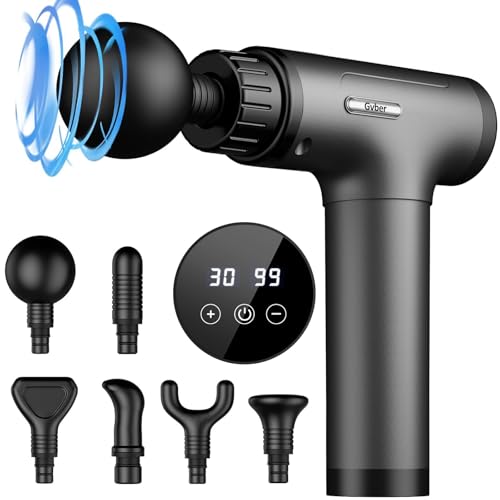 GVBER MASSAGE GUN, MASSAGE GUN DEEP TISSUE, HANDHELD BACK MASSAGER, GREY - Like New