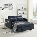 GENERIC 55.5" TWINS PULL OUT SOFA BED BLACK VELVET W1097104078 - Scratch & Dent