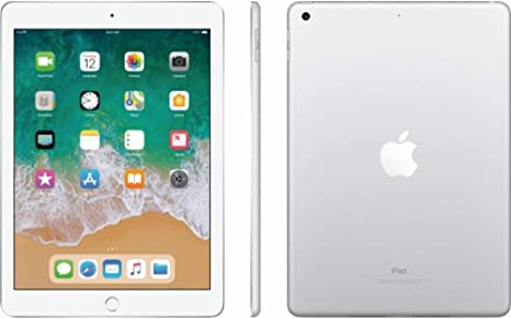 Apple 9.7" iPad 6th Gen 128GB Silver Wi-Fi MR7K2LL/A 2018 Model Like New