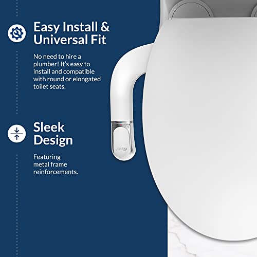 BIO BIDET SLIMTWIST BIDET ATTACHMENT, NON ELECTRIC, RETRACTABLE DUAL - WHITE - Like New