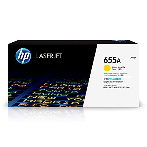 HP 655A YELLOW TONER CARTRIDGE | WORKS WITH HP COLOR LASERJET ENTERPRISE M652 - Brand New