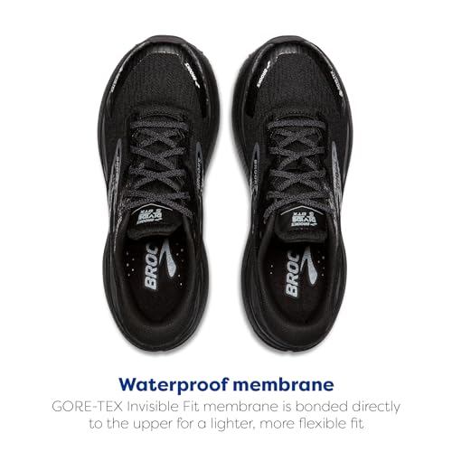 110428 Brooks Men’s Divide 5 GTX Waterproof Trail Running Shoe Black/Alloy/Gray - Like New