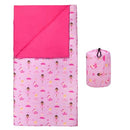 Wildkin Sleeping Bag for Kids, Pink and Gold Stars - Brand New