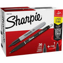 SHARPIE FINE TIP BLACK PERMANENT MARKER 36 COUNT BULK SET PLUS S-GEL - BLACK - Like New