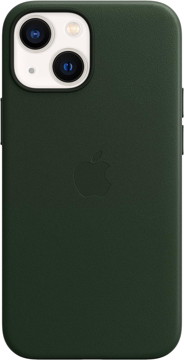 Apple iPhone 13 Mini Leather Back Case MagSafe Sequoia Green Like New