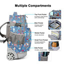 TILAMI ROLLING BACKPACK 18 INCH WHEELED LAPTOP COLLEGE STUDENT - BLUE JEANS - Like New