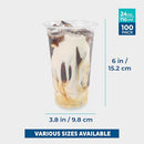FRESHWARE 24 OZ CLEAR DISPOSABLE PLASTIC CUPS 100 PACK PLASTIC CUPS TUMBLERS - Brand New