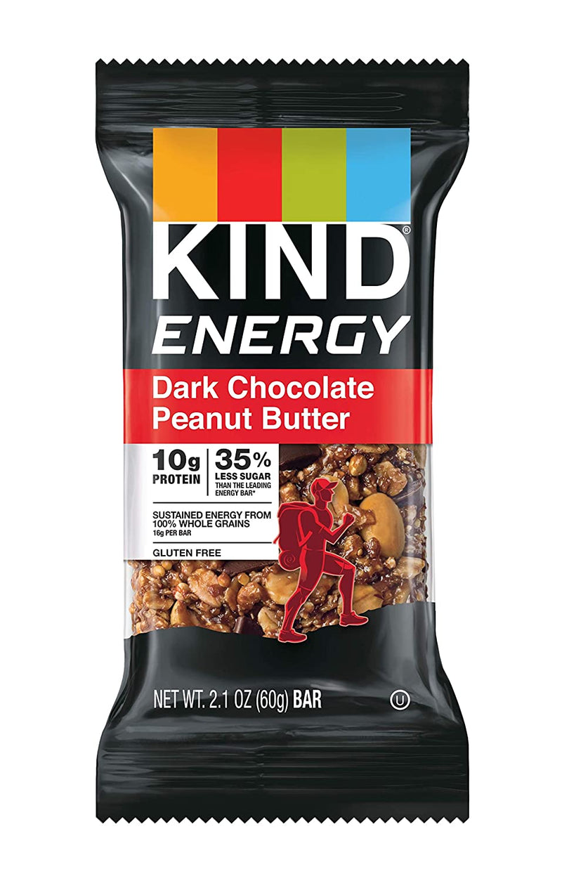 KIND Energy Bar Dark Chocolate Peanut Butter - 12 Bars per Pack New