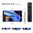 SONY 77" OLED 4K ULTRA HD TV BRAVIA 8 SMART GOOGLE TV DOLBY VISION HDR K-77XR80 - Like New