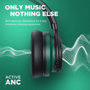 PurelySound E7 Active Noise Cancelling Wireless Bluetooth Headphones GREEN/BLACK Like New