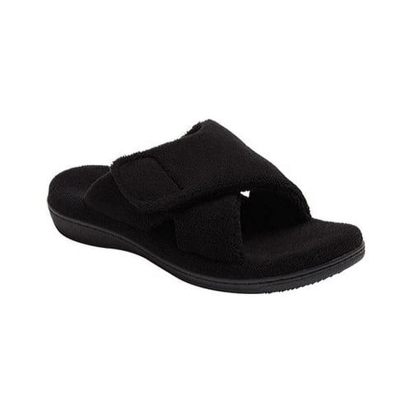 VIONIC RELAX ADJUSTABLE STRAP SANDAL SLIPPER (WOMEN'S) - SIZE: WOMEN 10 - BLACK - Like New