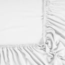 KATHY IRELAND LYOCELL & LINEN BLEND 4-PIECE SHEET SET, SIZE FULL - WHITE - Brand New