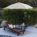 ASTELLA 9FT ALUMINUM WHITE PUSH-BUTTON TILT MARKET PATIO UMBRELLA - NATURAL - Like New