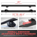 J2Engineering J2-RR-120-BK Pair of 49" Cargo Carrier Raised Rails - Black - Like New